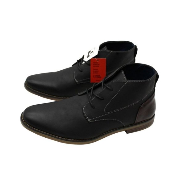 Deer Stags Mens Black Cushioned Mark Almond Toe - Picture 4 of 7